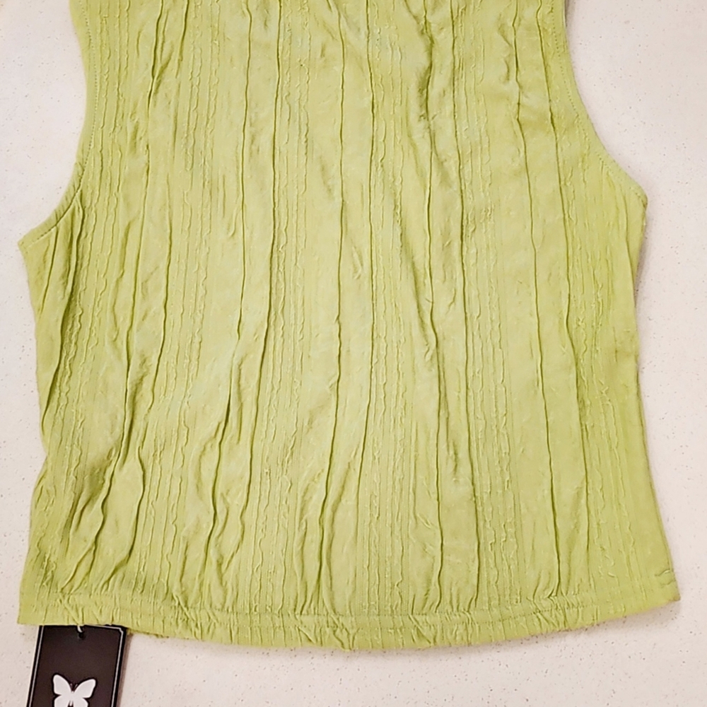 Lovvon Lime Green Sleeveless Top - Picture 2 of 2